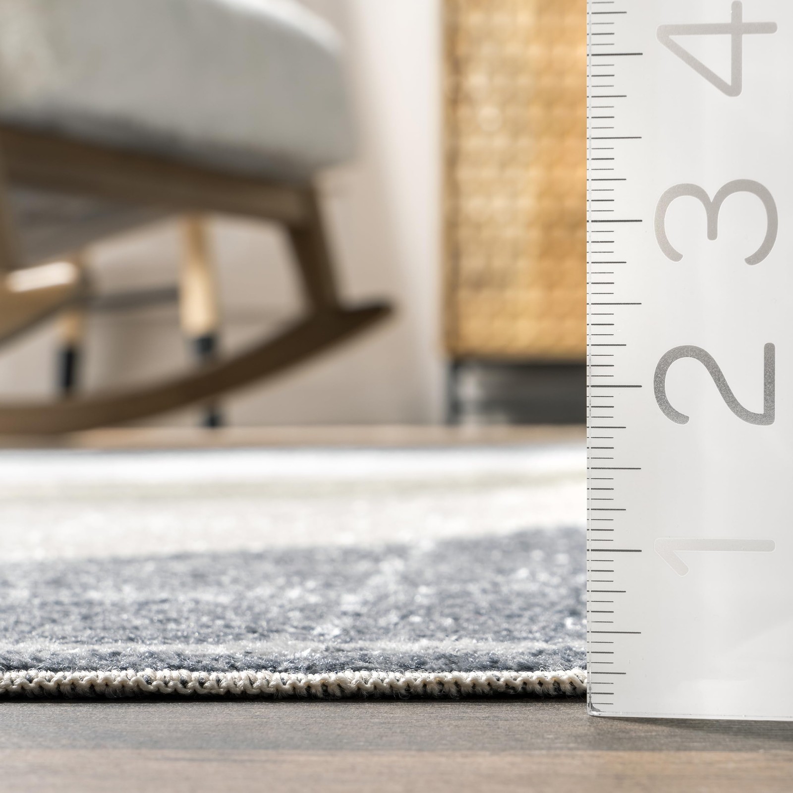 Nuloom Outdoor Performance Gris Grey/Black 53 X 76 Solid Soft And Cozy High gallery