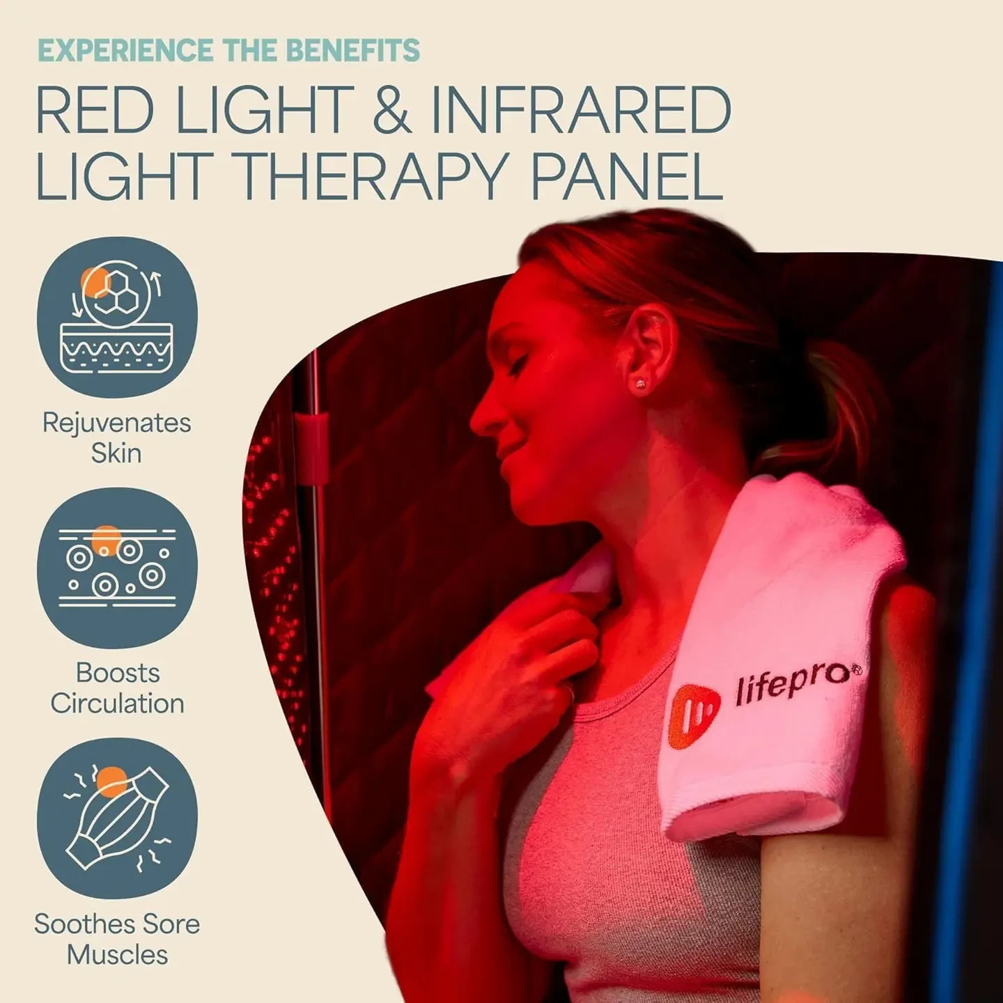 NEW LifePro Portable Infrared Sauna For Home Steam & Redlight gallery