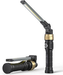 Rechaegeable Work Light, 5000Mah Magnetic Flashlight with 360° Rotate Foldable D