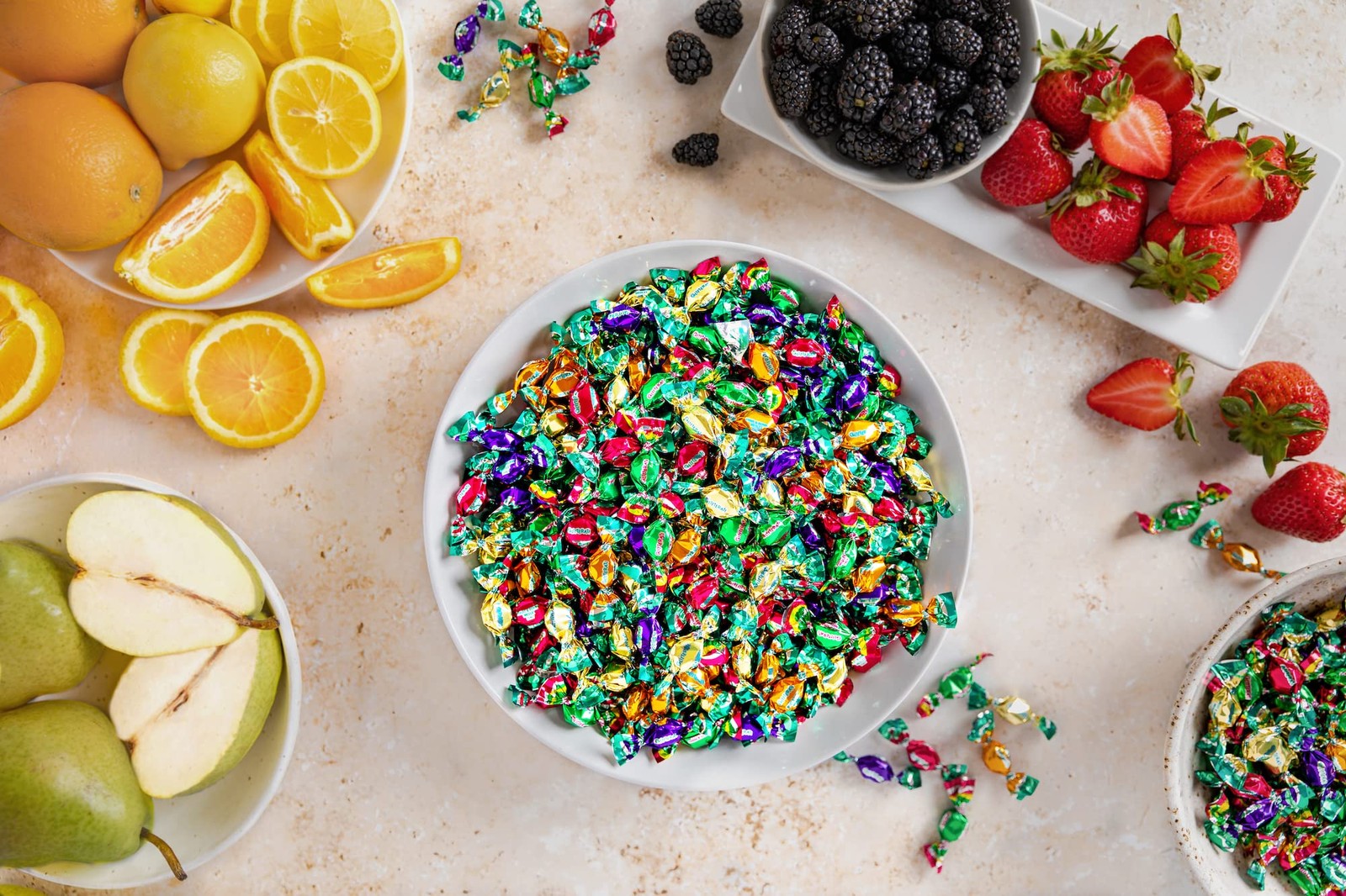 GLITTERATI Fruit & Berry Medley Italian Mini Hard Candies, Individually Wrapp... gallery