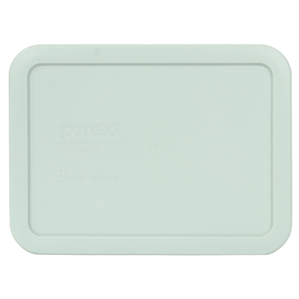 Pyrex 7210-PC Muddy Aqua Rectangle 3 Cup Plastic Storage Lid for Glass Dish