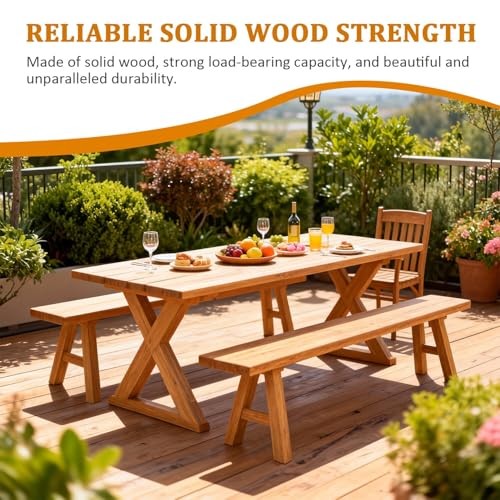 Solid Wood Entryway Bench - 39.3" Rustic Farmhouse 39.3*10.2*17.7in/100*26*45cm gallery