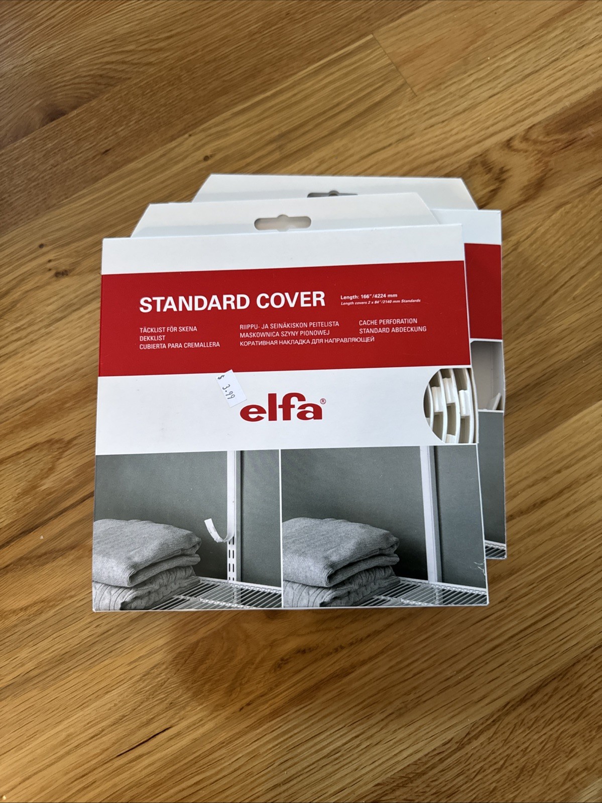 Elfa Standard Wall bar Cover 252" 3X84” Length In White #427410 Freeship! gallery