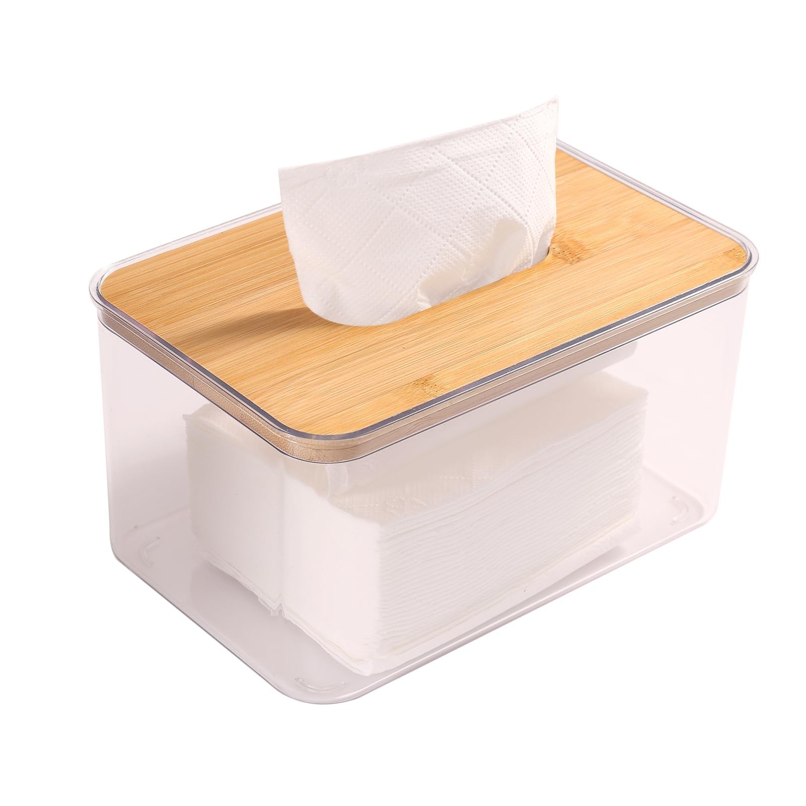 Acrylic Tissue Box Cover, Bamboo Dryer Sheet Holder, Wooden Rectangular Dryer... gallery