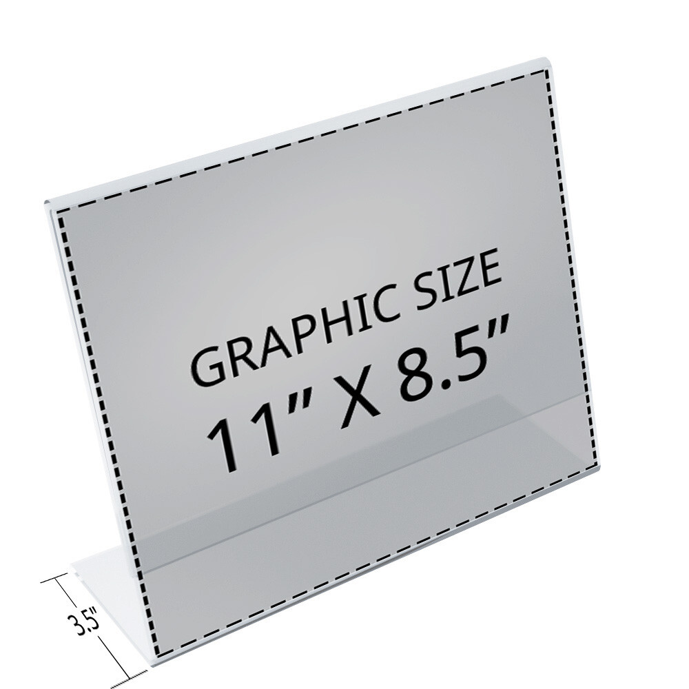 Azar Displays Angled L-Shaped Frame 11"x 8.5''High, 10-Pack gallery