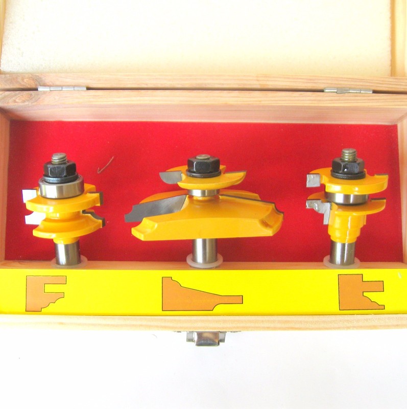 3pc 12° w/ Back Cutter Raised Panel & Bead Rail & Stile Router Bit Set sct-888 gallery