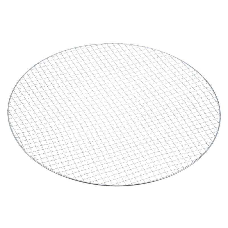 Round BBQ Grill Net 21.5" Dia Galvanized Iron Barbecue Mesh Mat gallery