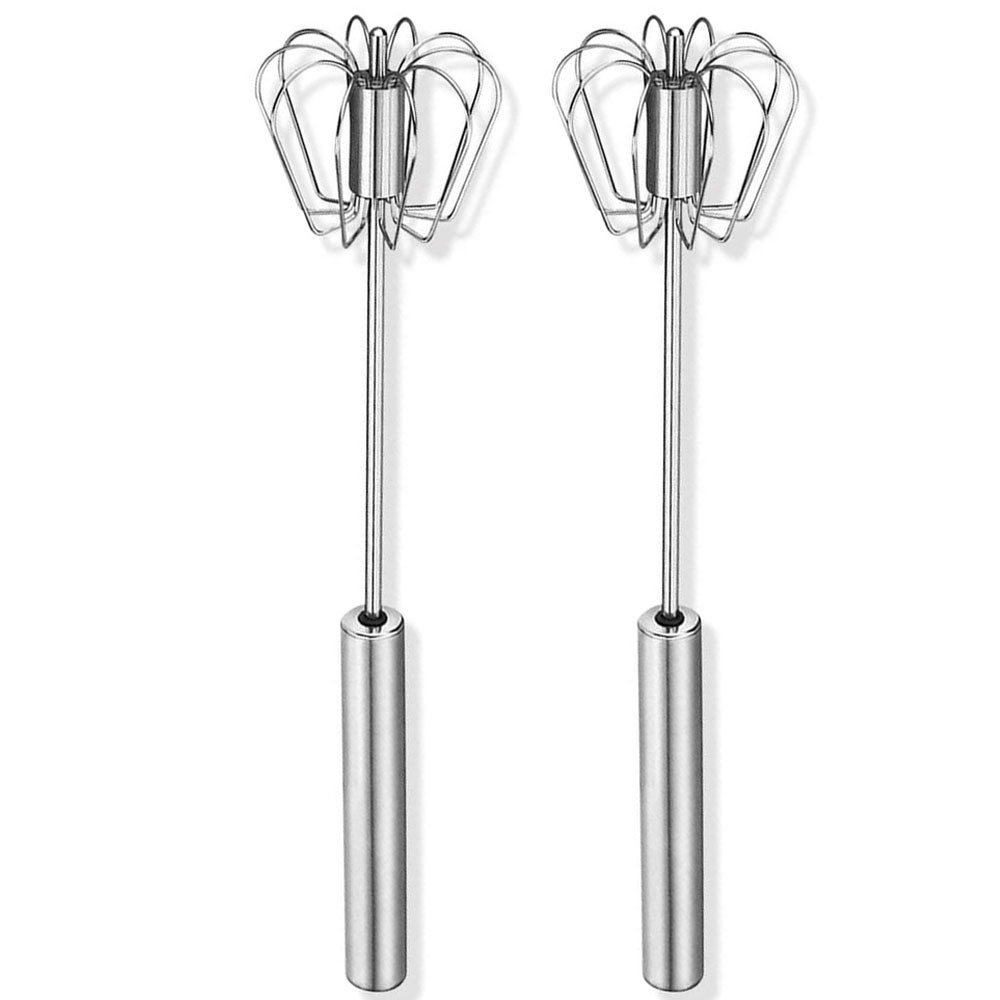 Semi Automatic Egg Whisk Stainless Steel Hand Push Beater Mixer Cream Frother gallery