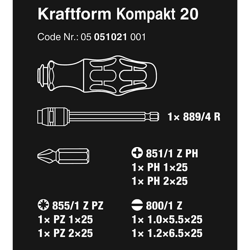 Wera 7-In-1 Bitholding Screwdriver with Removable Bayonet Blade (05 051021 001) gallery