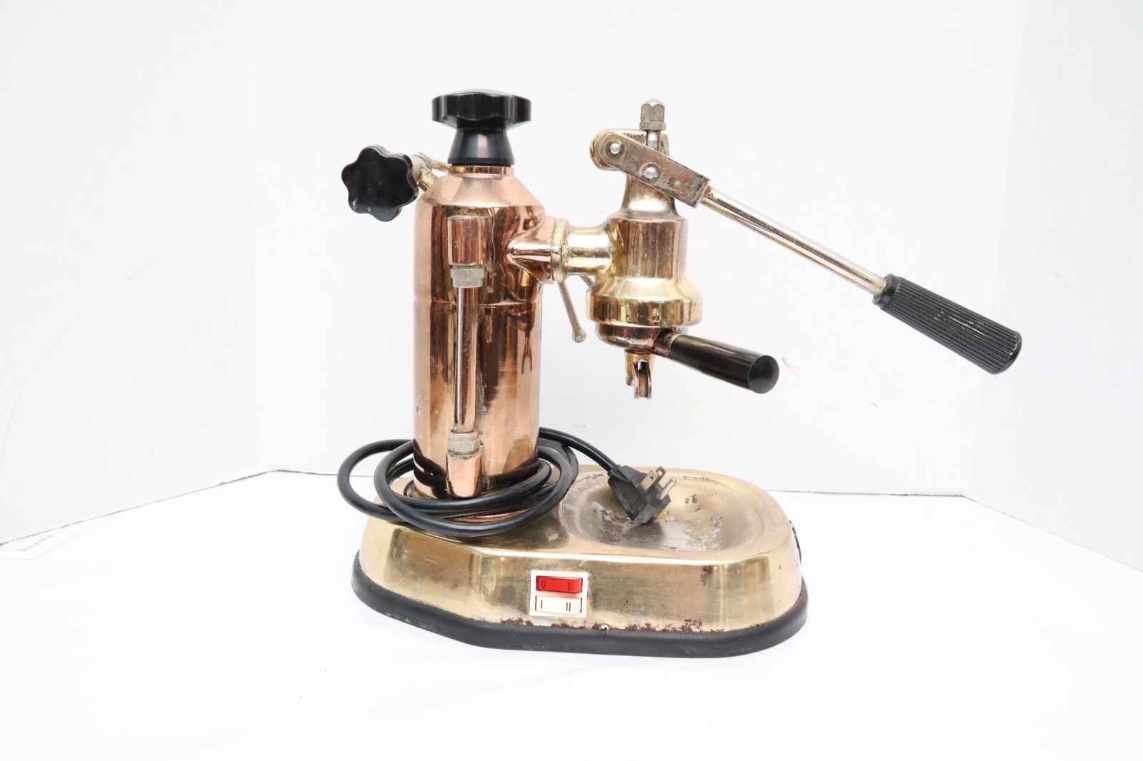 Vintage La Pavoni Espresso Lever Machine Copper Brass Coffee gallery