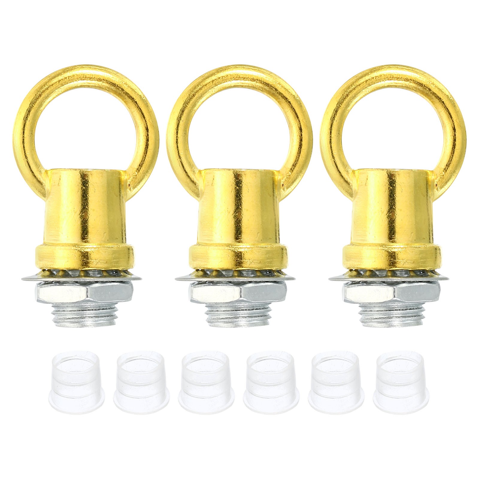 3set 8kg M10 Thread Lifting Eye Nut Loop Holder Hook Ring Electrophoresis Gold gallery