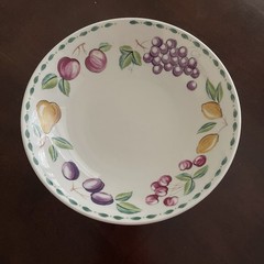 Farberware “Orchard” Stoneware #3060 Rim Soup Cereal Bowl 7 3/4” Fruit