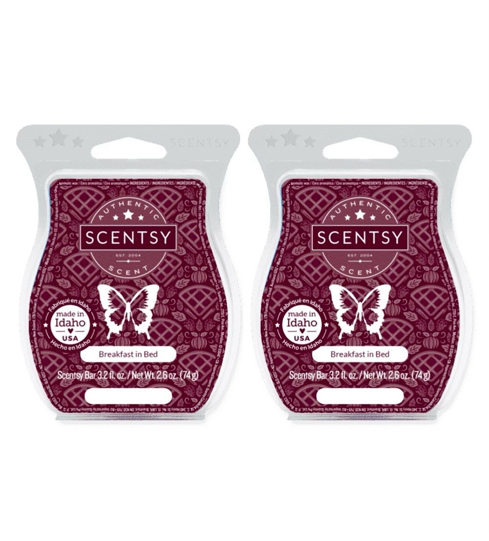 Scentsy Wax Bars Breakfast In Bed ~ Discontinued 2 Pack, Ships w/ Icepack NEW gallery