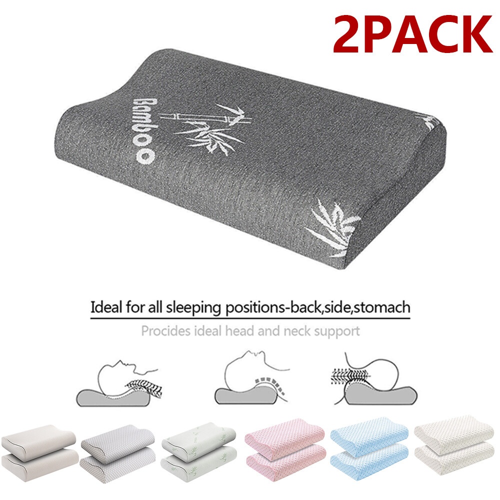 2 Pack Memory Foam Pillow Orthopedic Pillows Neck PainSleeping Contour Pillows gallery