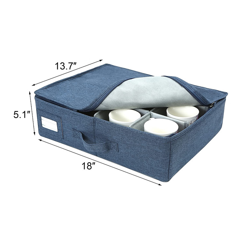 5Pc Hard Shell China Storage Containers Stackable Dish Plate Cup Organizer gallery