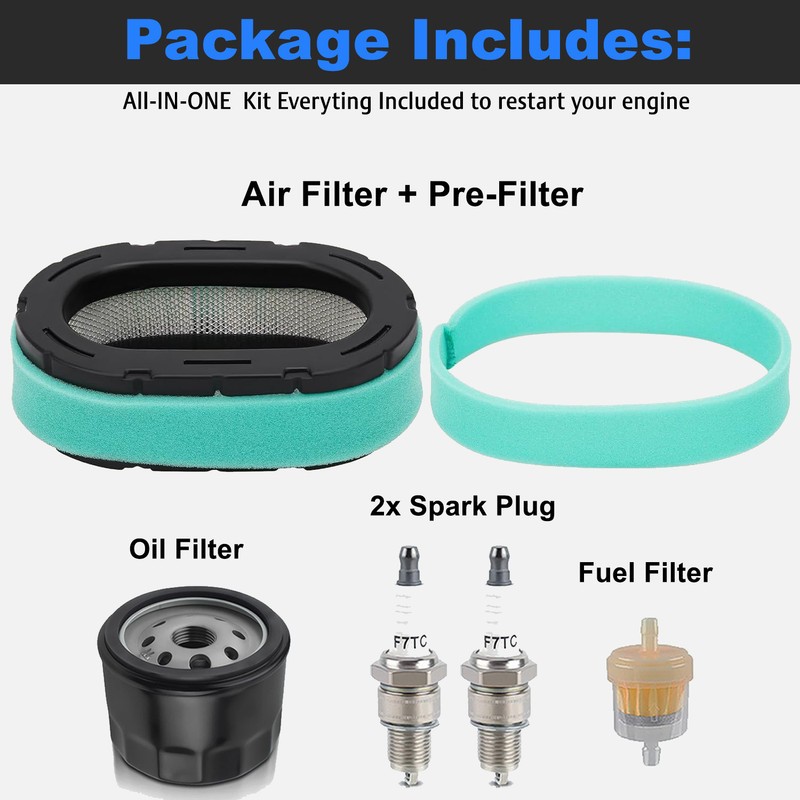 Air Filter Oil Filter Tune Up Kit for Troy-Bilt 13AQA1BLA66 13AQA1BQ011 Tractor gallery