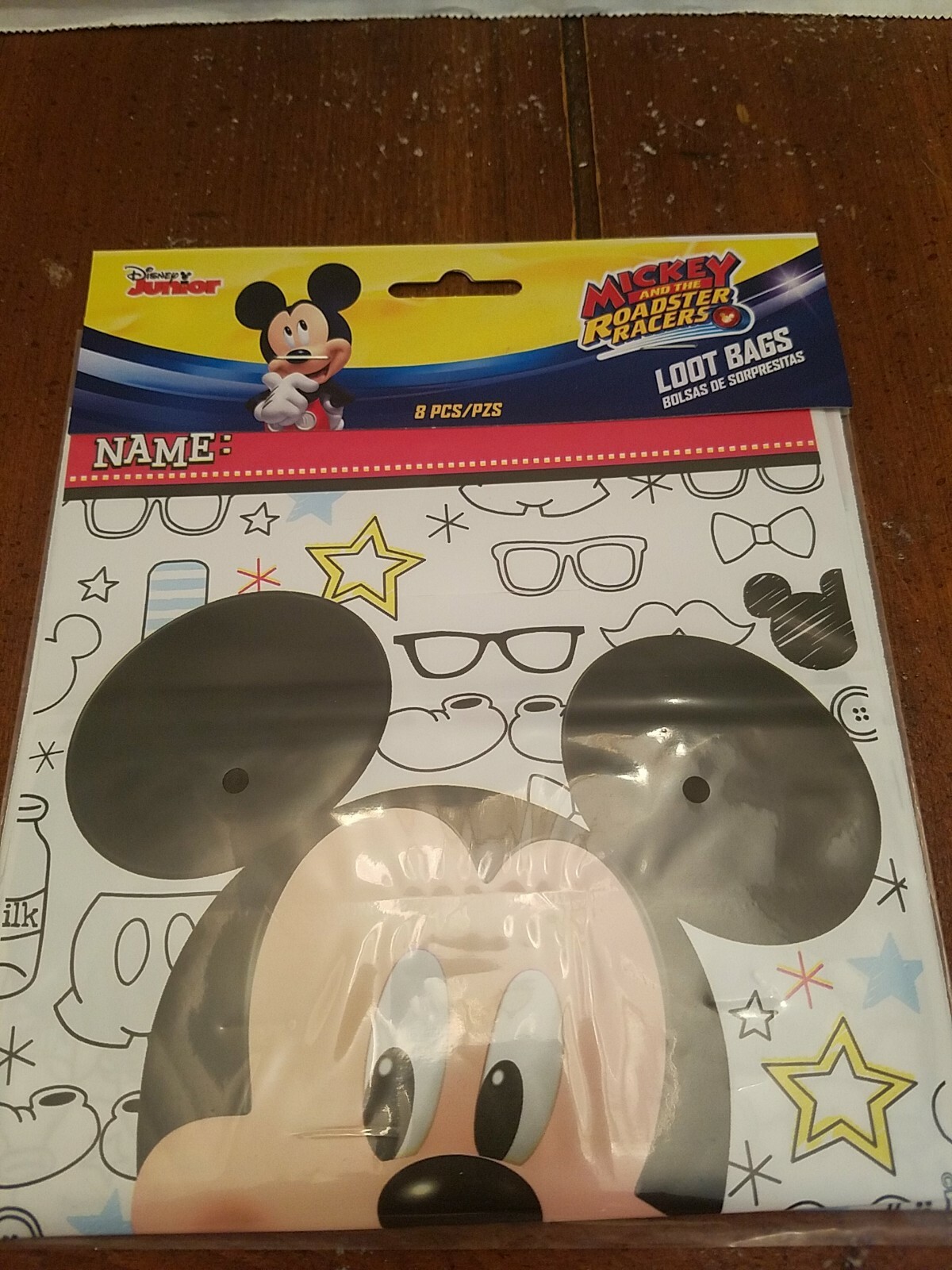 NEW MICKEY MOUSE BIRTHDAY PARTY LOOT BAGS DISNEY JUNIOR AND THE ROADSTER RACERS gallery