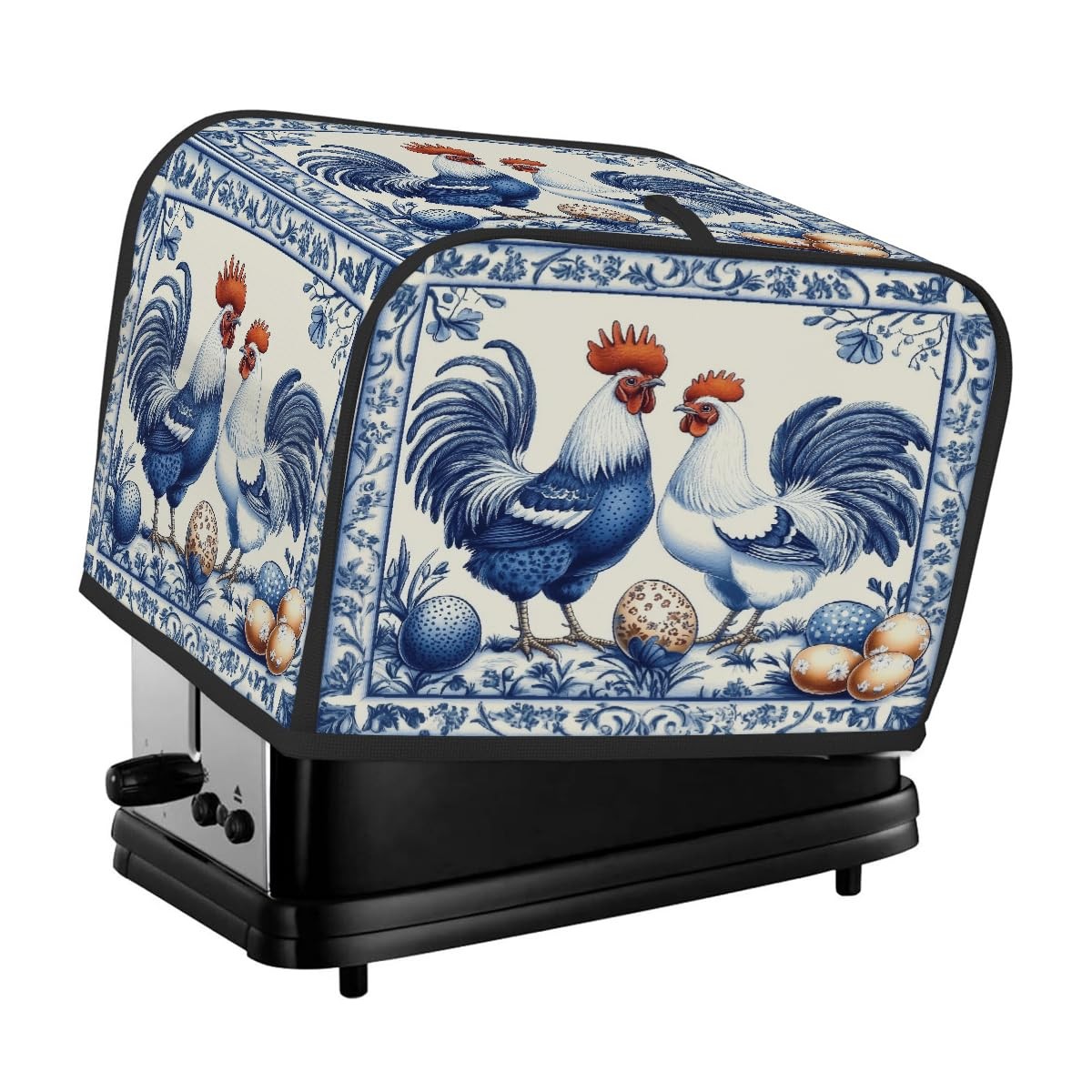 Toaster Cover 2 Slice, Blue Patterned Chicken Egg Waterproof Small Appliance ... gallery