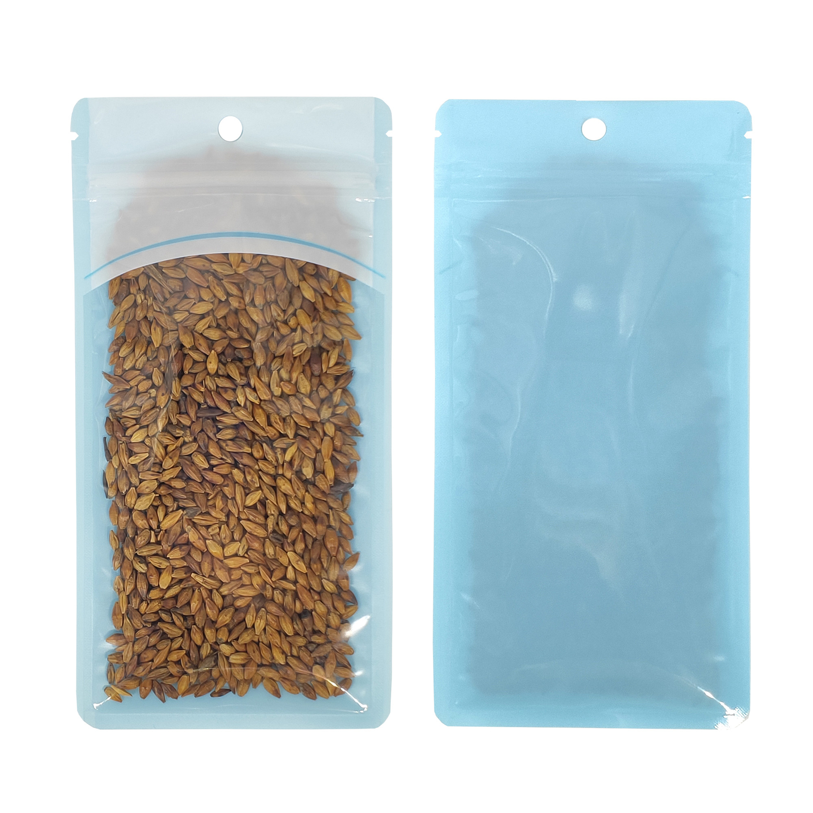 100 Clear/Color Plastic Resealable Zip Seal Bags with Hang Hole for Repacking gallery