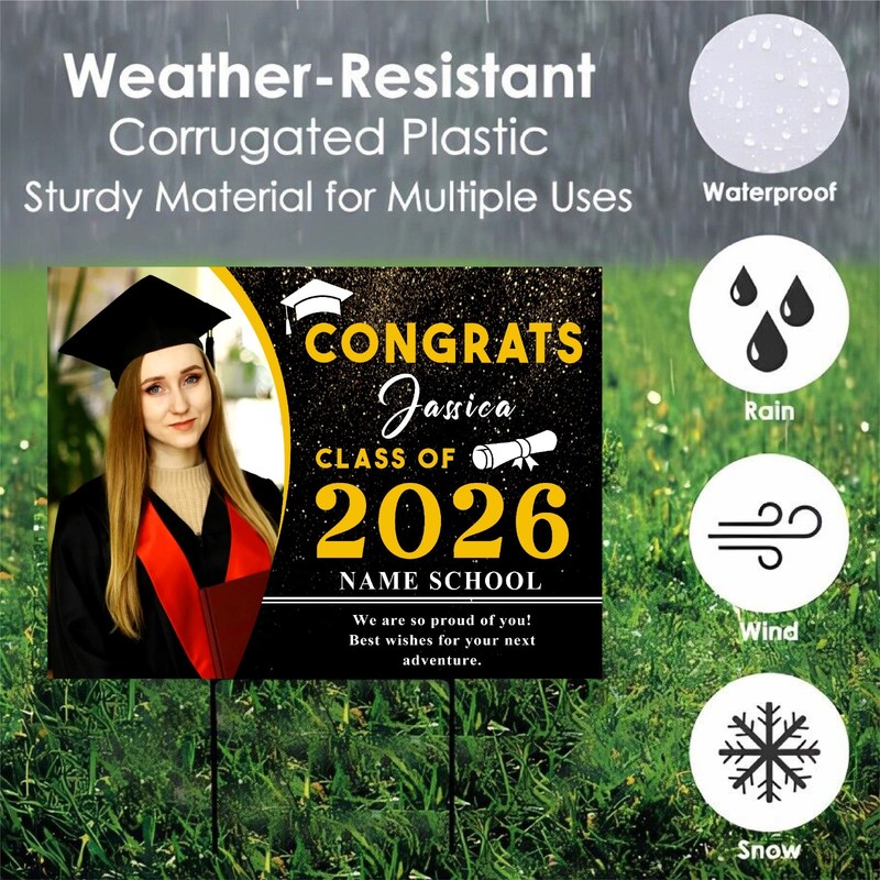 Personalized 2025 Graduation Decorations-Congrats Grad Yard Sign Decoration gallery