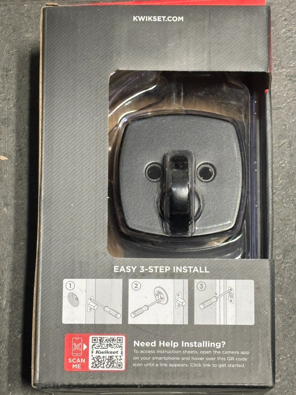 3X Kwikset Midtown Modern Exterior Keyed Front Entry Deadbolt Lock Matte Black gallery