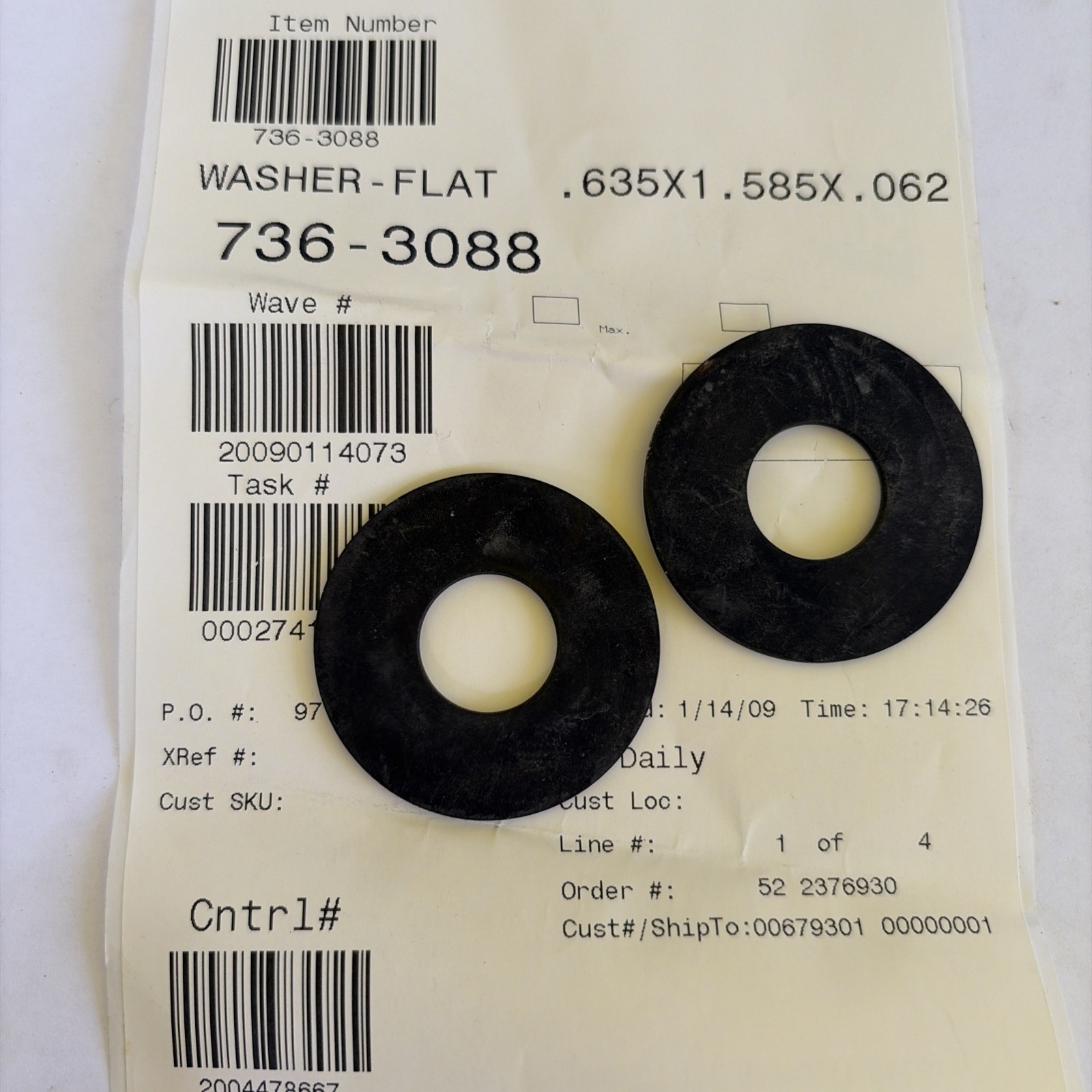 Cub Cadet 736-3088 Flat Washer D2 gallery