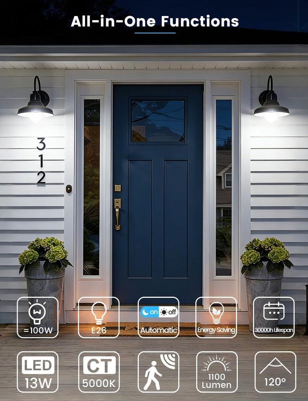 Motion Sensor Light Bulbs, 13W (100Watt Equivalent), Motion Activated Dusk to... gallery