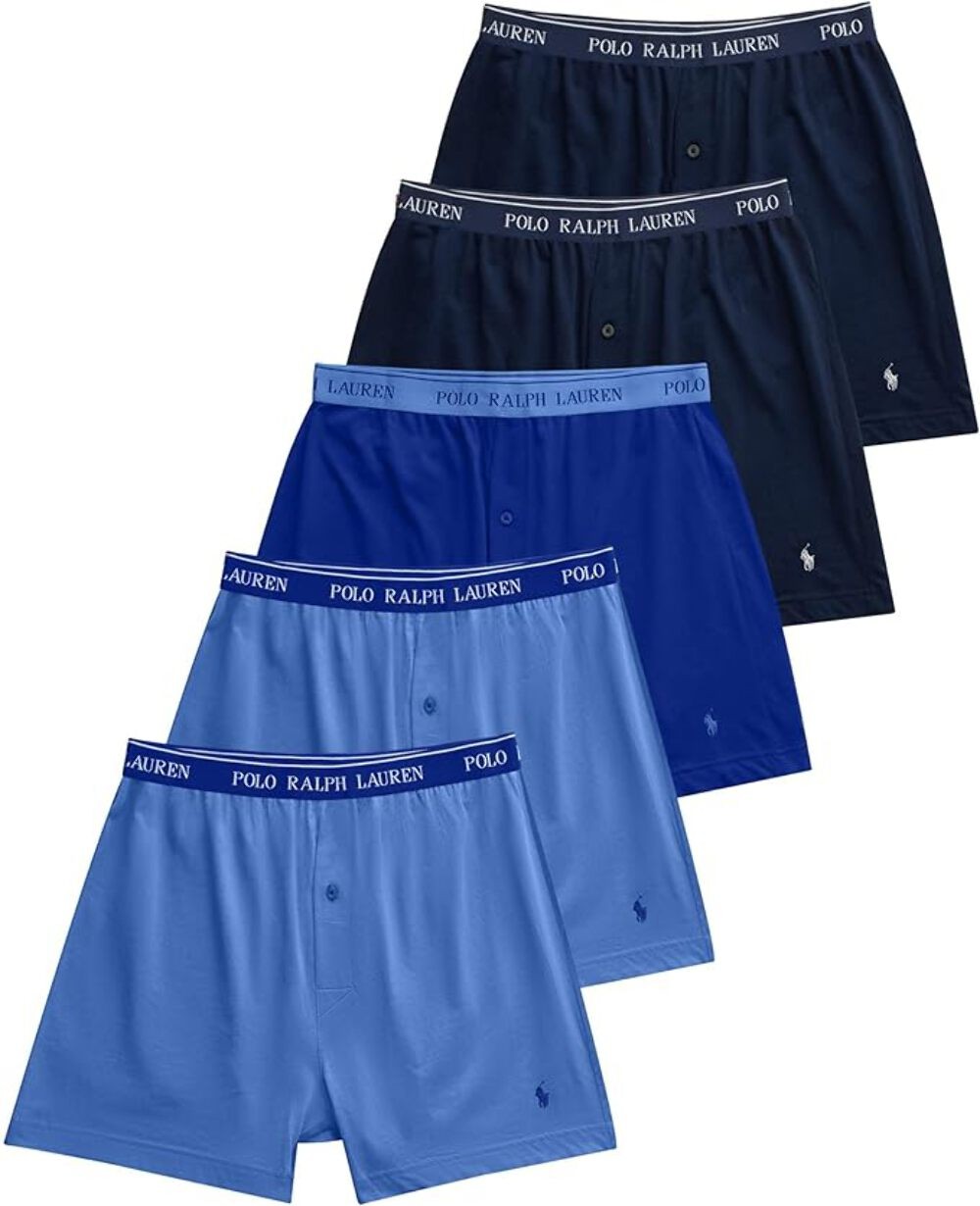 Polo Ralph Lauren 5 Pack Knit Boxers – Blue gallery