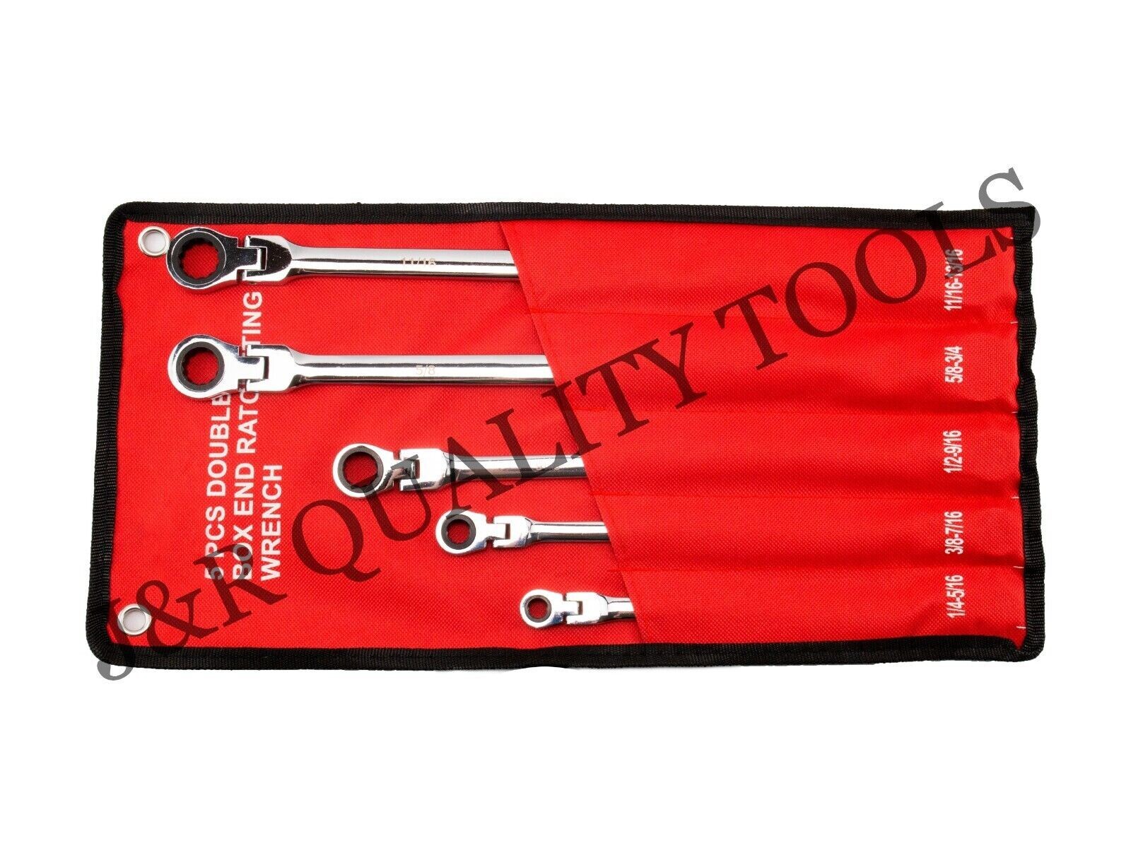 VCT 5PC Double Box End Spline Ratcheting Wrench | SAE 1/4" - 13/16 Flexible Head gallery