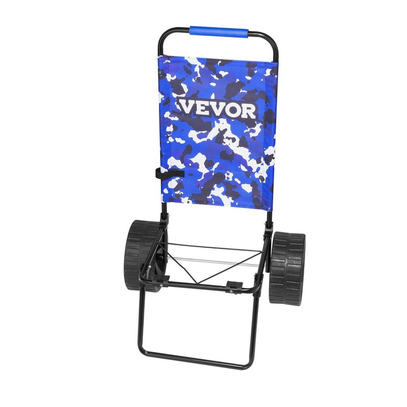 Folding Utility Cart 69lb, 10in Solid Wheels, Beach Sand Ready gallery