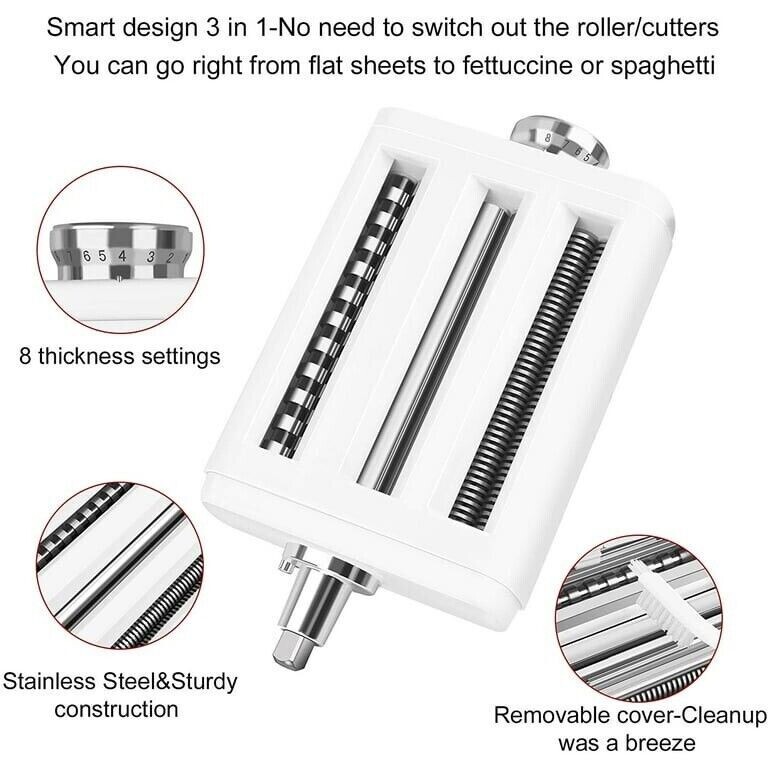 Pasta Maker Attachment for KitchenAid Stand Mixers 3 in 1 Set Includes Pasta ... gallery