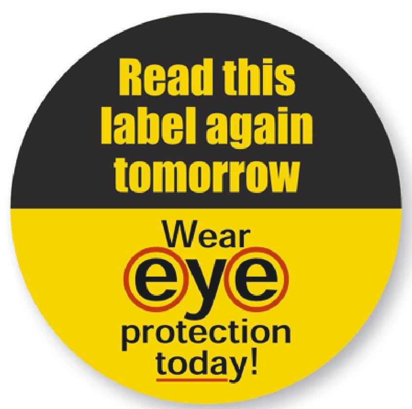 Eye Protection Hard Hat Decal Hardhat Sticker Helmet Label H163 gallery