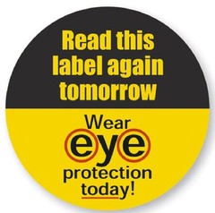 Eye Protection Hard Hat Decal Hardhat Sticker Helmet Label H163