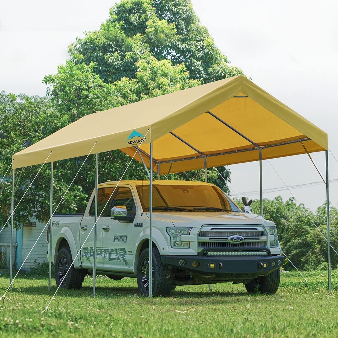 ADVANCE OUTDOOR 12x20 Adjustable Carport Shelter Storage Canopy Boat Cover Shed gallery