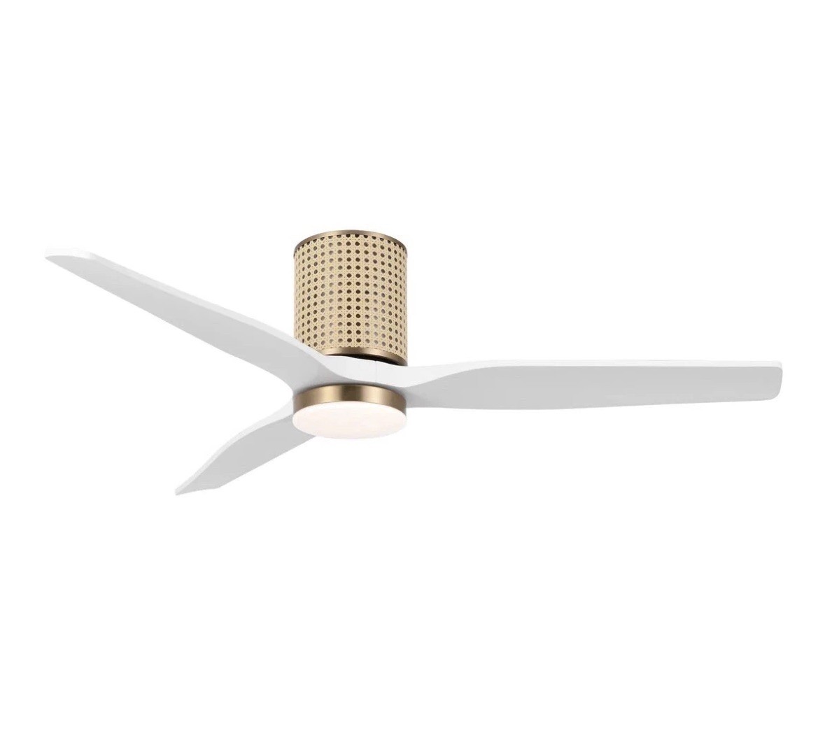 52 in White/Gold 3-Blade Ceiling Fan LED Light 3CCT Remote Reverse Timer gallery