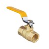Brass Ball Valve FIP Threaded Yellow 3/4"or 1/2" Female Full Port 600WOG NPT gallery