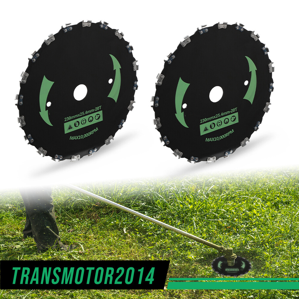 2pcs 9" Chainsaw Brush Blade 20 Tooth Cutter Trimmer Head Weed Mower Saw Blade gallery