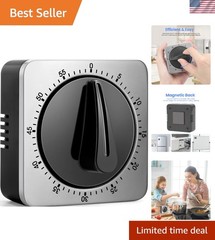 Elegant Mechanical Kitchen Timer with Loud Alarm – No Batteries Required
