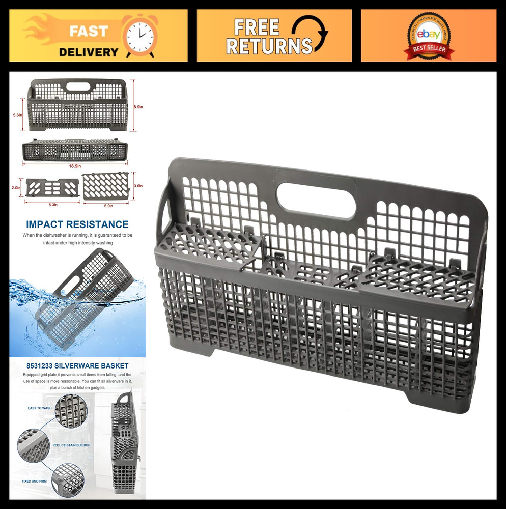 Universal Dishwasher Silverware Basket Replacement for Whirlpool & Kitchenaid -