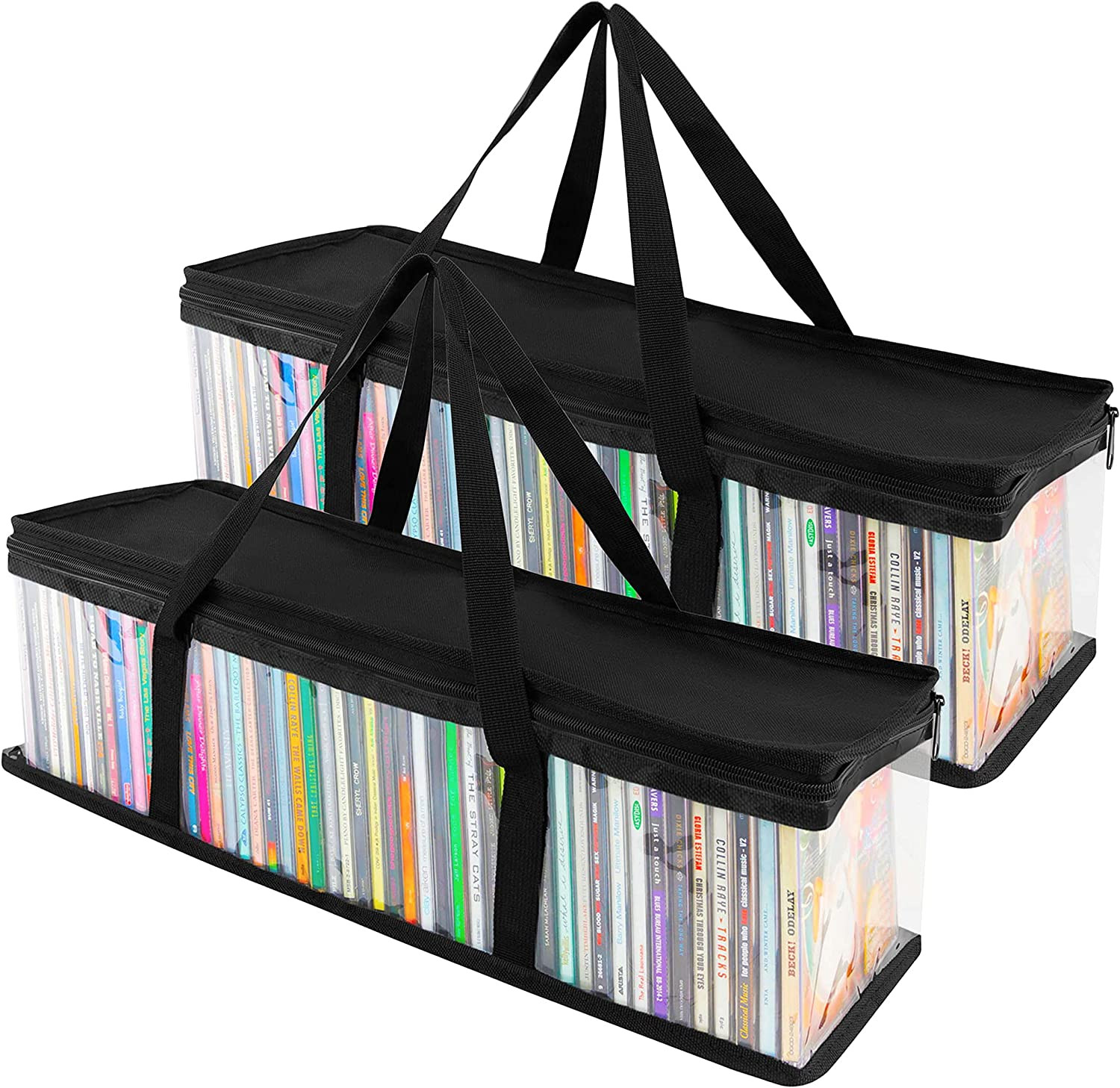 Stock Your Home CD Storage Bags (2 Pack) - Transparent PVC Media Storage - Water gallery