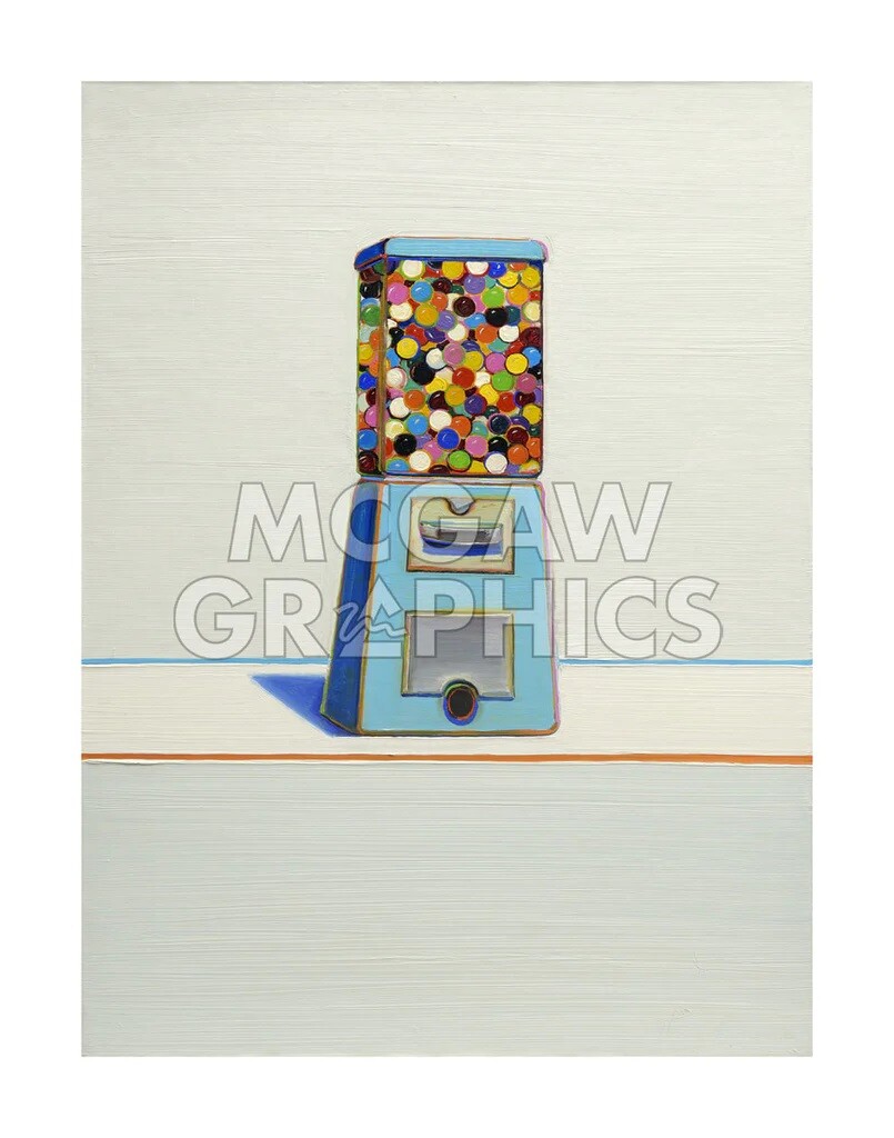 Blue Vendor 1963, Wayne Thiebaud, Wall Art Print Poster 14" x 11" 1682 gallery