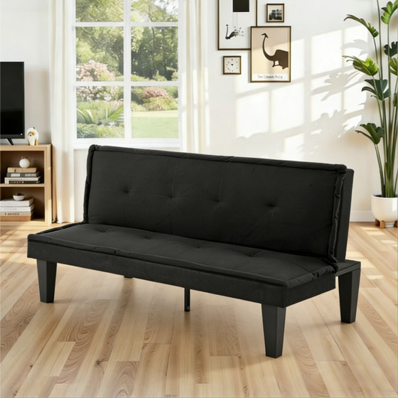 Convertible Futon Sofa Bed Multi-functional Adjustable Backrest Space Saver gallery