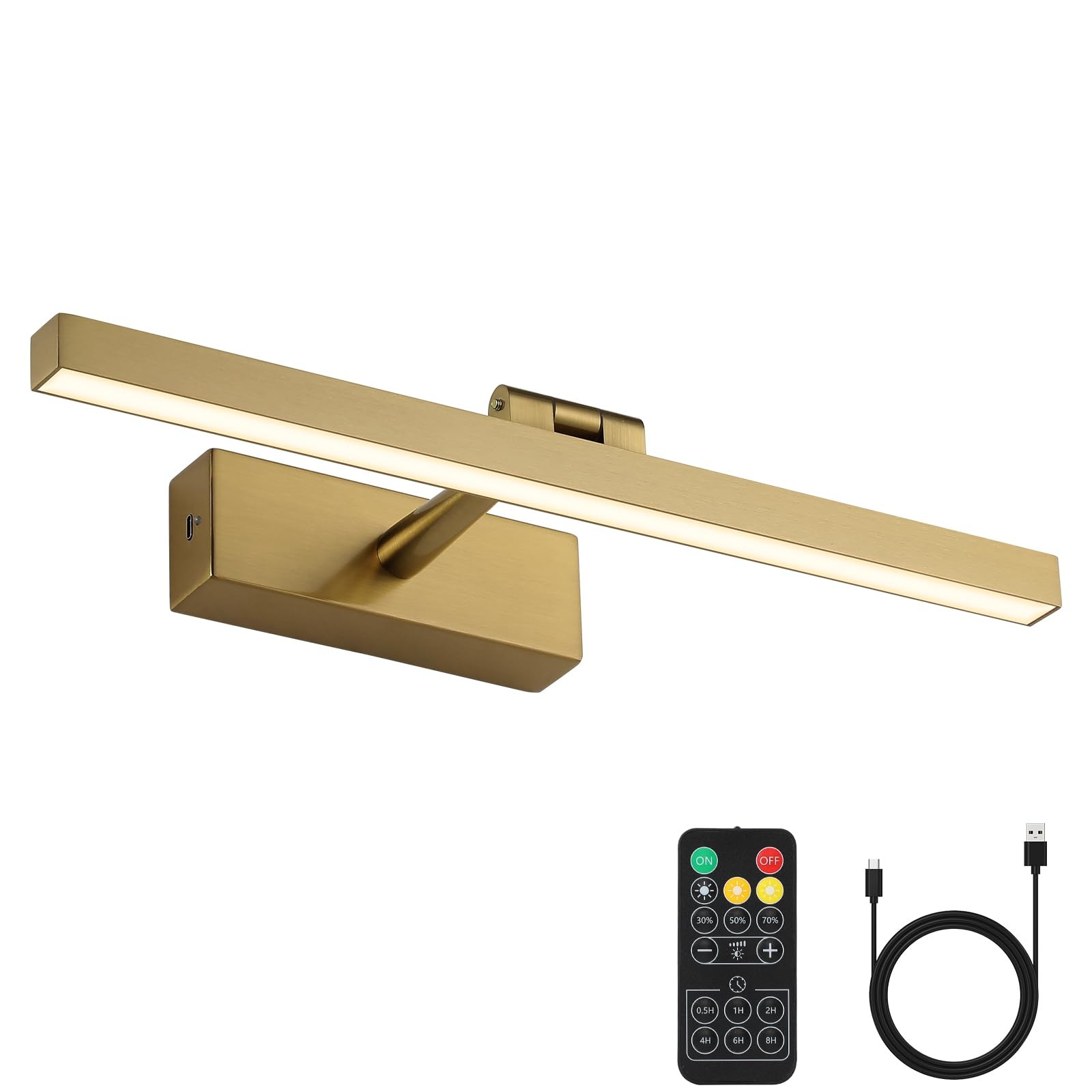 Battery Operated Picture Light Wireless Gallery Light with Remote Control Rec... gallery