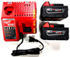 2) New Milwaukee RESISTANT Batteries 48-11-1850R 5.0 AH M18, Charger 18V 18 Volt gallery