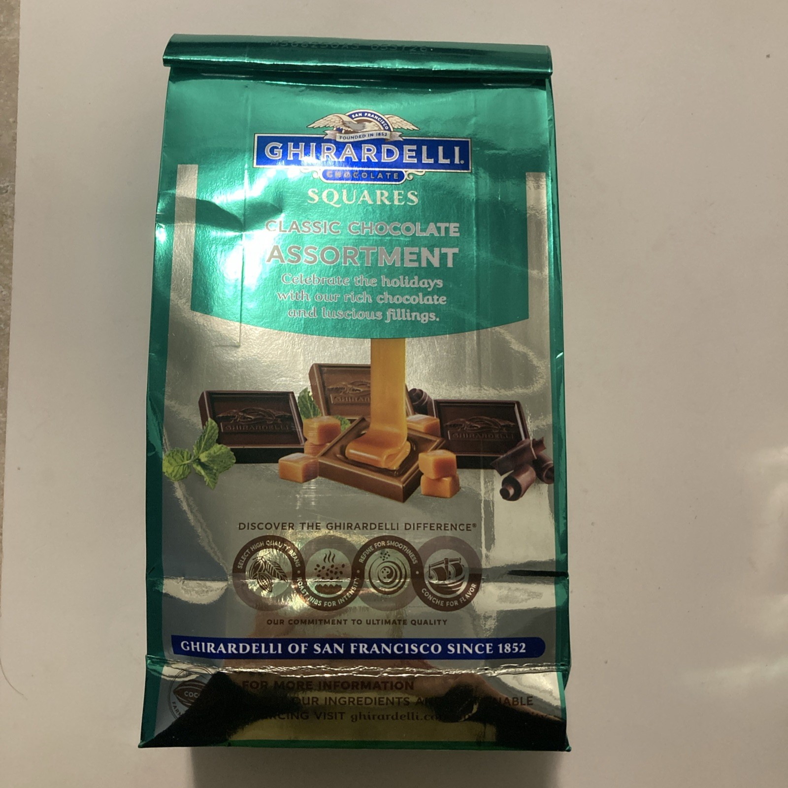 Ghirardelli Holiday Chocolate Assortment Dark Chocolate Mint Caramel BBD05/31/26 gallery
