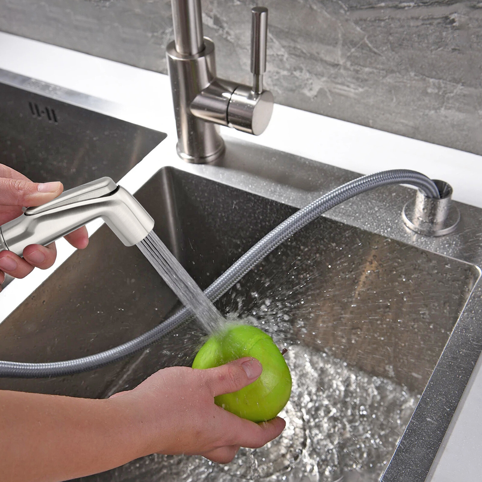 Kitchen Sink Side Sprayer Quick Connector Universal For Faucet Head Replacement gallery