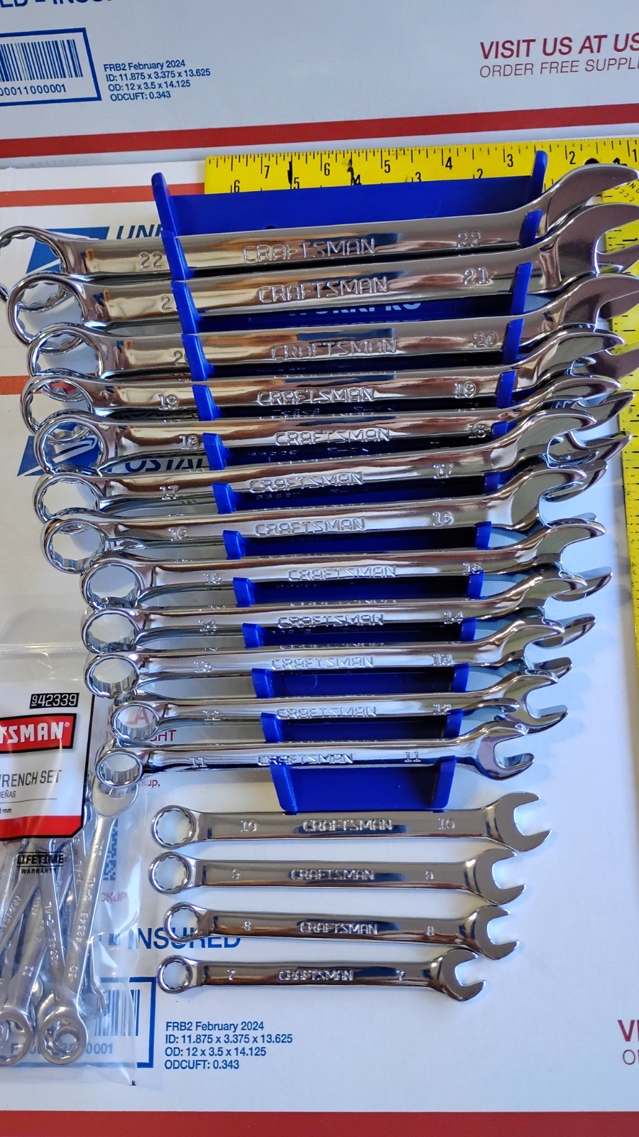 CRAFTSMAN 26 PIECE METRIC Combination Wrench Set WITH RACK AIRCRAFT AUTOMOTIVE gallery