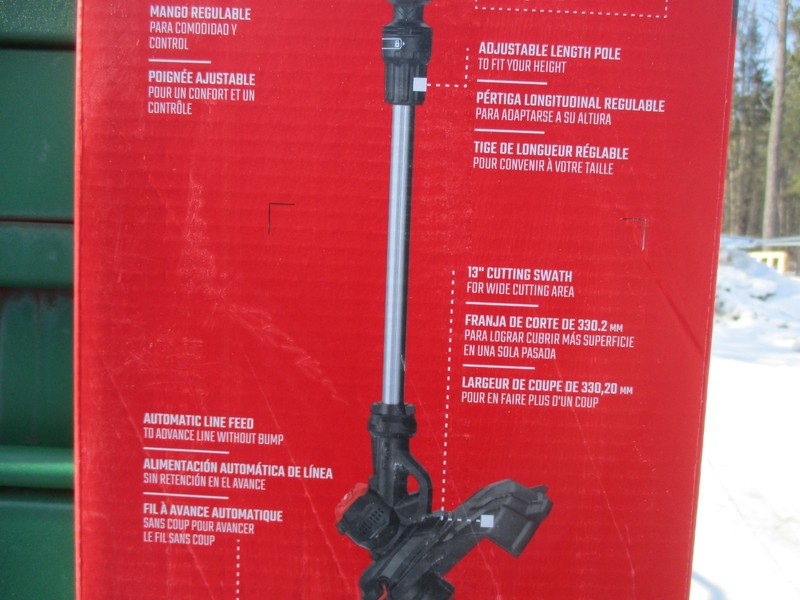 New, 13” Cordless String Trimmer Edger Craftsman V20 2.0Ah Battery & Charger gallery