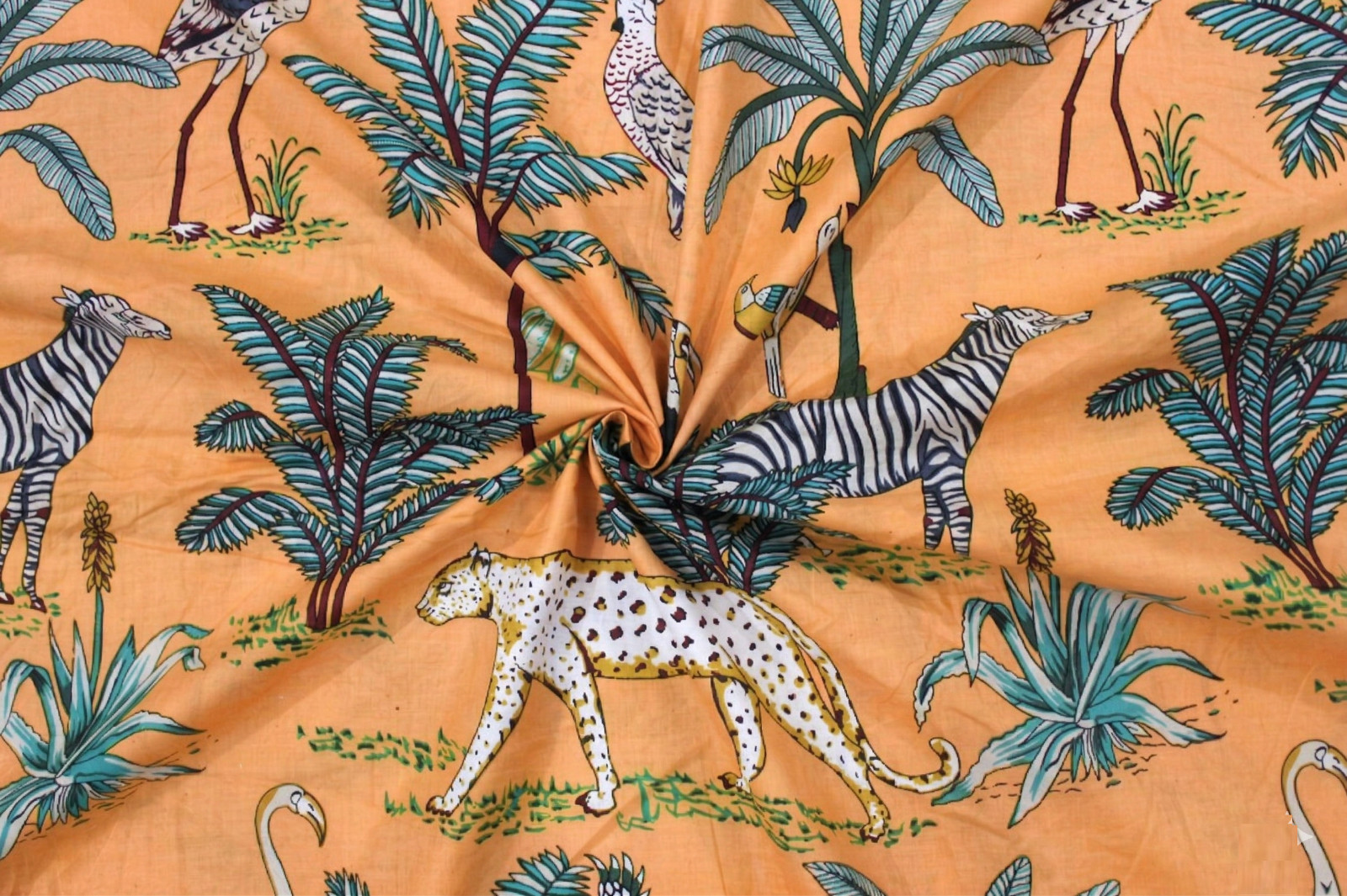 Indian Hand Block Printed 100% Cotton Curtain set, Set of 2 Living room curtain gallery