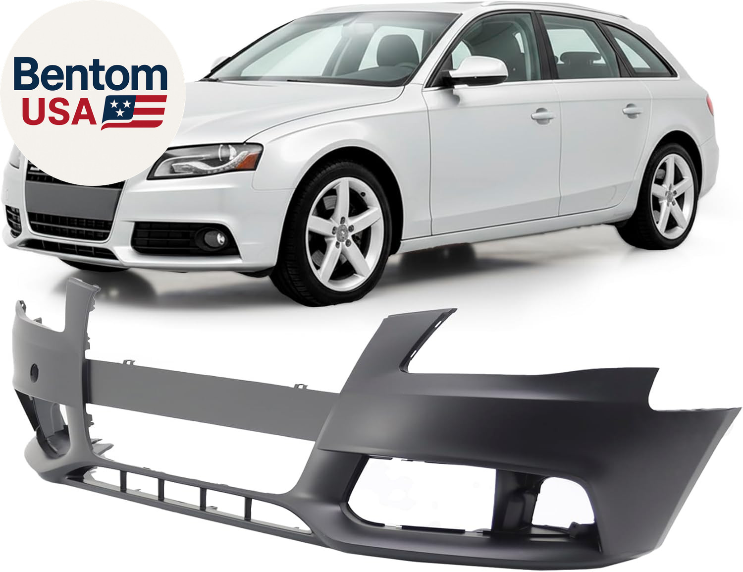 Compatible with Front Bumper Cover 2009-2012 Audi A4 Base Luxury Sport Trendy pl gallery